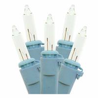 View 50 Light Blue Wire Clear Miniature Light String